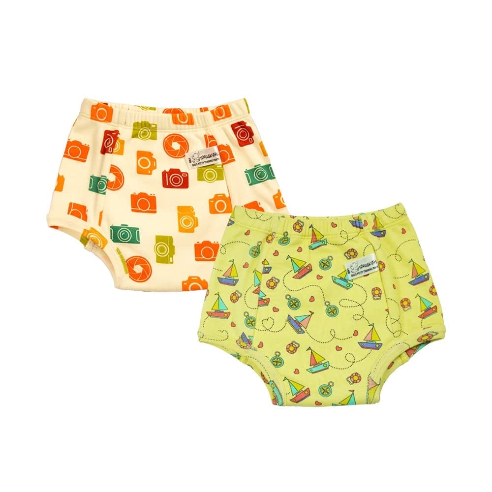 SNUGKINS Snug Potty Training Pull-up Pants for Babies/Toddlers/Kids | 100% Pure Cotton | Washable & Reusable | (Size 2, Fits 2 Years � 3 Years) | Pack of 2