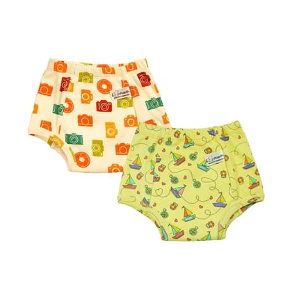 SNUGKINS Snug Potty Training Pull-up Pants for Babies/Toddlers/Kids | 100% Pure Cotton | Washable & Reusable | (Size 1, Fits 1 Years � 2 Years) | Pack of 2