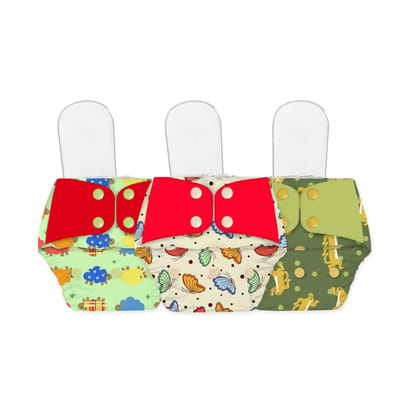 Regular Diaper by Snugkins - Freesize Reusable, Waterproof & Washable Cloth Diapers for day time use. Contains 3 Pocket Diaper & 3 Wet-Free Microfiber Terry Soaker (Fits babies 5-17kgs) Regular Diaper by Snugkins - Freesize Reusable, Waterproof & Washable Cloth Diapers for day time use. Contains 3 Pocket Diaper & 3 Wet-Free Microfiber Terry Soaker (Fits babies 5-17kgs)