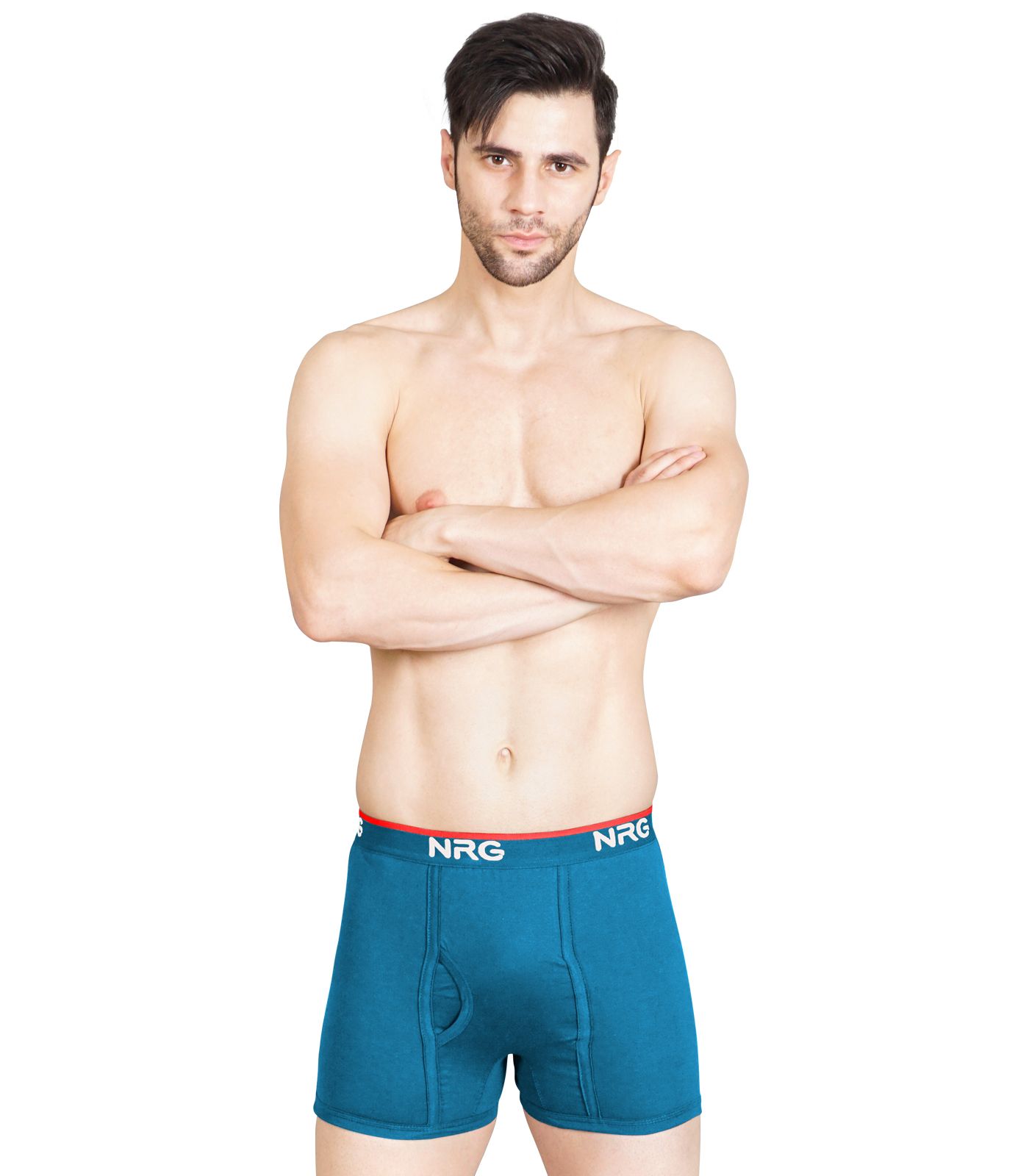 NRG Mens Cotton Assorted Colour Without Pocket Trunks ( Pack of 1 Turquoise ) G11