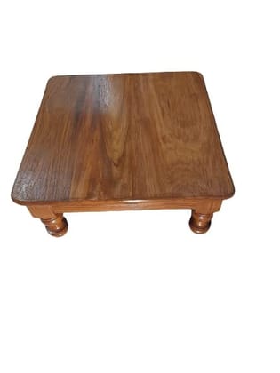 Gajanan Furniture Teak Wood Pooja Chowki(12x12x6) (Small) Gajanan Furniture Teak Wood Pooja Chowki(12x12x6) (Small)