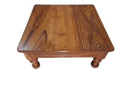 Gajanan Furniture Teak Wood Pooja Chowki(18x18x9) (Large) Gajanan Furniture Teak Wood Pooja Chowki(18x18x9) (Large)