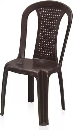 HOMIBOSS Plastic Dining Chair (Set of 4, Finish Color - BROWN) HOMIBOSS Plastic Dining Chair (Set of 4, Finish Color - BROWN)