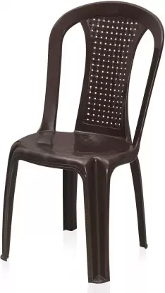 HOMIBOSS Plastic Dining Chair (Set of 4, Finish Color - BROWN) HOMIBOSS Plastic Dining Chair (Set of 4, Finish Color - BROWN)