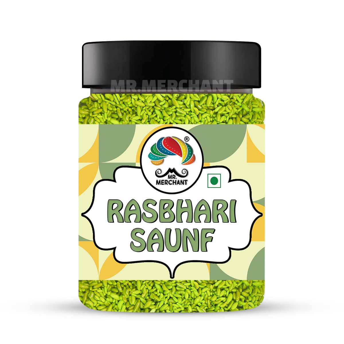 Mr. Merchant Rasbhari Green Special Saunf 300g (Green Sugar Coated Fennel Seeds) | (Mukhwas Mouth freshener Mix)