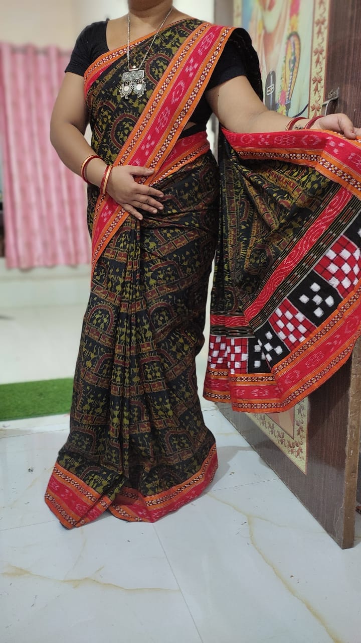 SAMBALPURI TERRACOTTA SAREE