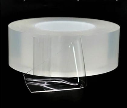 ISAN® NANO GEL Tape Width 48mm (2" Approx) x 3m Length Double sided 2mm Transparent Washable Reusable ISAN® NANO GEL Tape Width 48mm (2" Approx) x 3m Length Double sided 2mm Transparent Washable Reusable