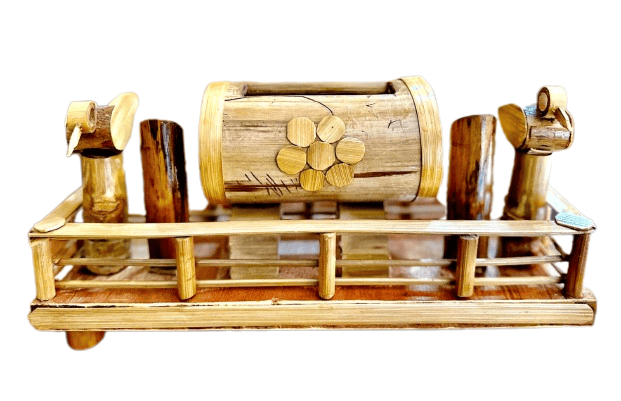 Jhulki Bamboo Mobile Sound Booster & Pen Stand
