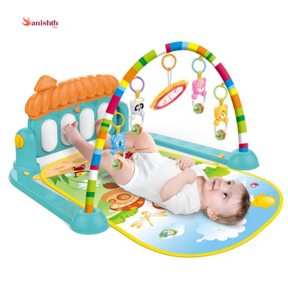 Baby Musical Keyboard Mat Piano Gym Mat Gym & Fitness Rack,Pack of 1 set, Multicolor
