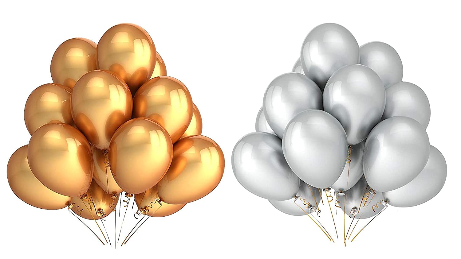 F C Fancy Creation Metallic Rubber Balloons For Birthday Decoration / Anniversary Party Decoration (10 Inch) (Pack of 100, Black)