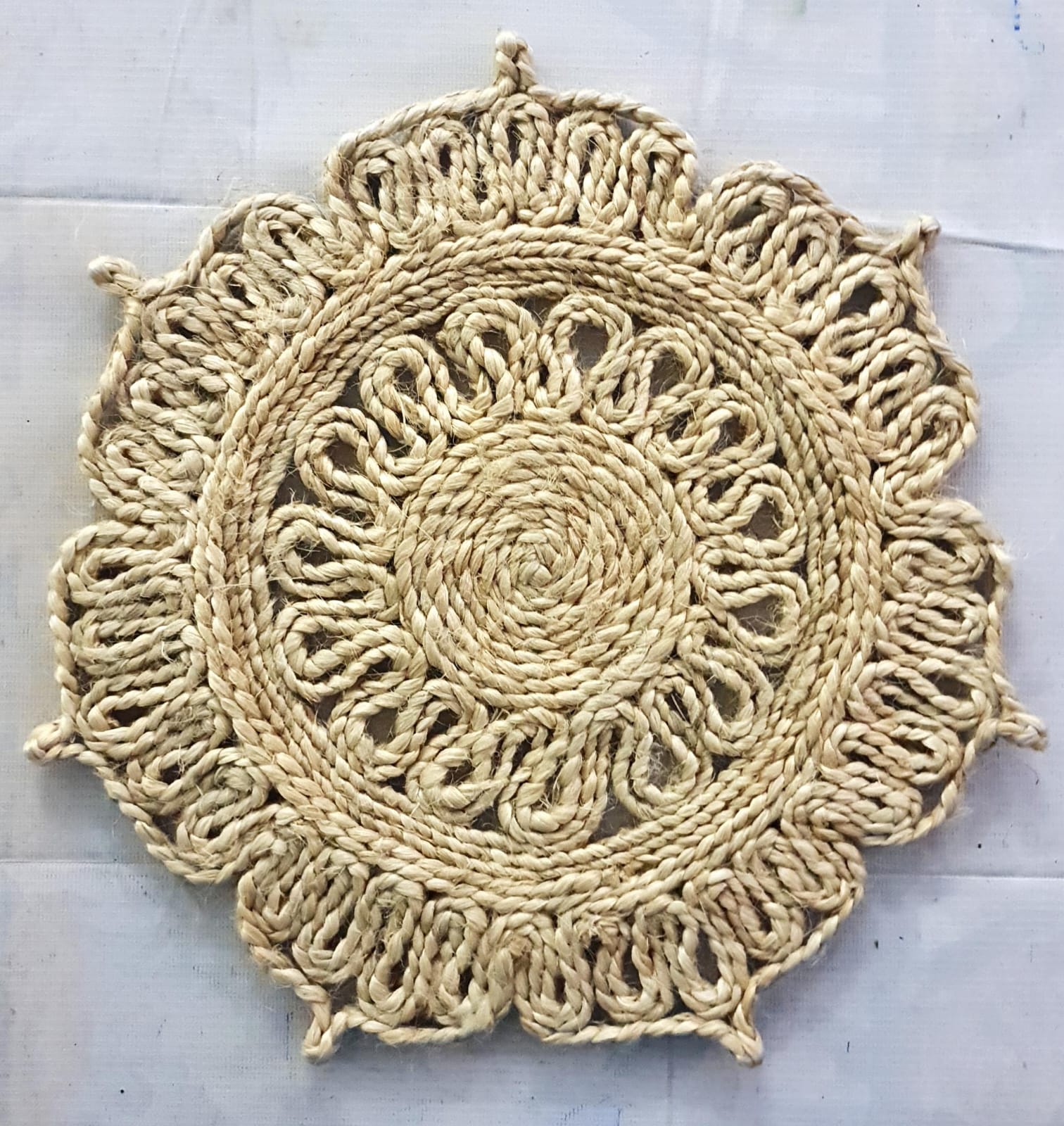 Jute Mat Dining Table