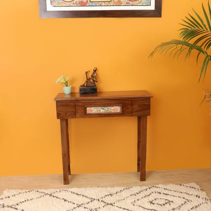 OoNA DAISY RECT AAC290606 Teakwood Sonsole Table OoNA DAISY RECT AAC290606 Teakwood Sonsole Table