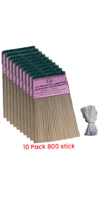 Darshini Herbal Jhuna Insense Stick For Puja (Agarbatti) (10 pack) 800 pc stick for with free gifty catton wicks batti 100 pc
