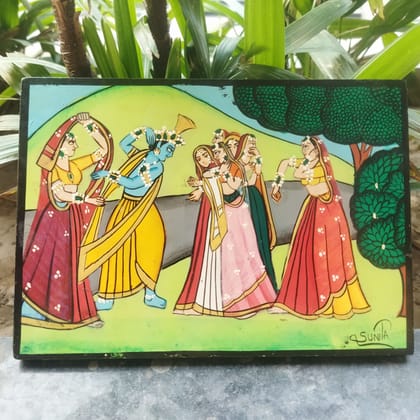 Basohli art on Wood Basohli art on Wood