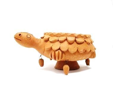 BAPCL 9 Inch Terracotta Turtle Urli for Decoration in Home and Pooja events BAPCL 9 Inch Terracotta Turtle Urli for Decoration in Home and Pooja events