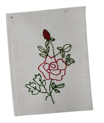Nirjhari Crafts Handmade Embroidery Diary In a Flower Design Nirjhari Crafts Handmade Embroidery Diary In a Flower Design