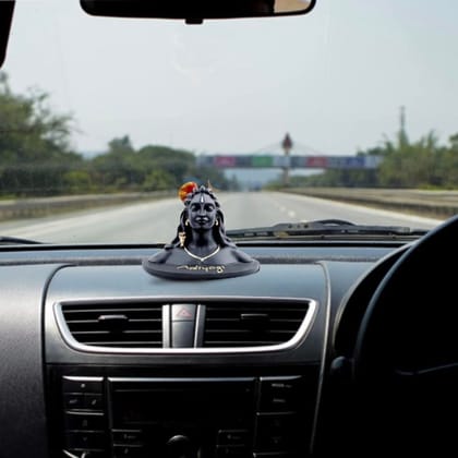 Aaradhak Adiyogi Shiva Statue - Mini Adiyogi for Car Dashboard, Pooja, Home, Office Decor & Spiritual Gifting (Black) - Mahadev Murti, Idol, Lord Adiyogi Shankara Aaradhak Adiyogi Shiva Statue - Mini Adiyogi for Car Dashboard, Pooja, Home, Office Decor & Spiritual Gifting (Black) - Mahadev Murti, Idol, Lord Adiyogi Shankara