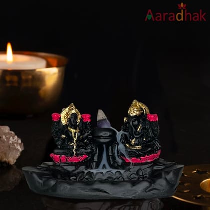 Aaradhak Lord Laxmi Ganesha Murti Fountain Smoke Backflow Smoke Fountain Incense Burner with Free 10 Backflow Incense Cones Sticks Aaradhak Lord Laxmi Ganesha Murti Fountain Smoke Backflow Smoke Fountain Incense Burner with Free 10 Backflow Incense Cones Sticks