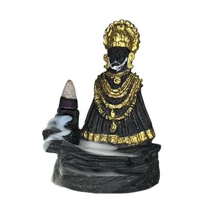 Aaradhak God Khatu Shyam ji Murti Fountain Smoke Backflow Smoke Fountain Incense Burner with Free 10 Backflow Incense Cones Sticks Aaradhak God Khatu Shyam ji Murti Fountain Smoke Backflow Smoke Fountain Incense Burner with Free 10 Backflow Incense Cones Sticks