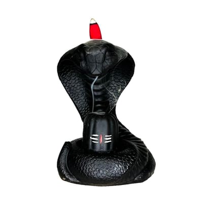 Aaradhak Naag with Shivling Smoke Fountain Incense Burner with Free 10 Backflow Incense Cones Sticks (Black) Aaradhak Naag with Shivling Smoke Fountain Incense Burner with Free 10 Backflow Incense Cones Sticks (Black)