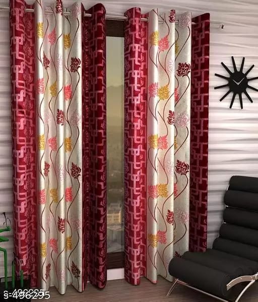 Printed Polyester Door Curtain 7ft X 4ft  Vol 6 Set of 2
