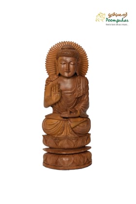 10 INCH SANDALWOOD BUDDHA