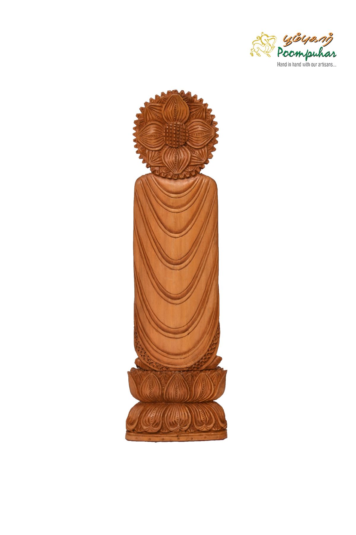 10 INCH SANDALWOOD BUDDHA