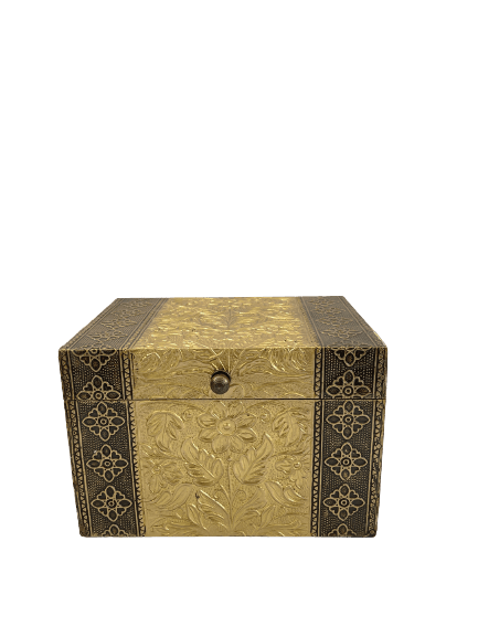 BRASS WORK WOODEN JEWELLERY BOX HOME DECOR OFFICE DECOR AND GIFT