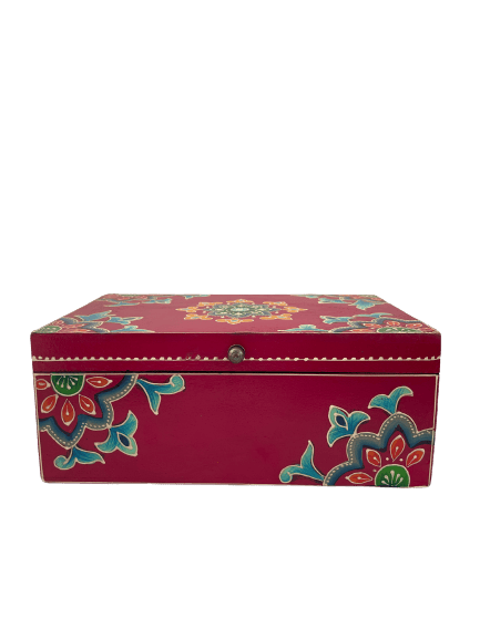 RED WOODEN BOX HOME DECOR OFFICE DECOR GIFT ITEM