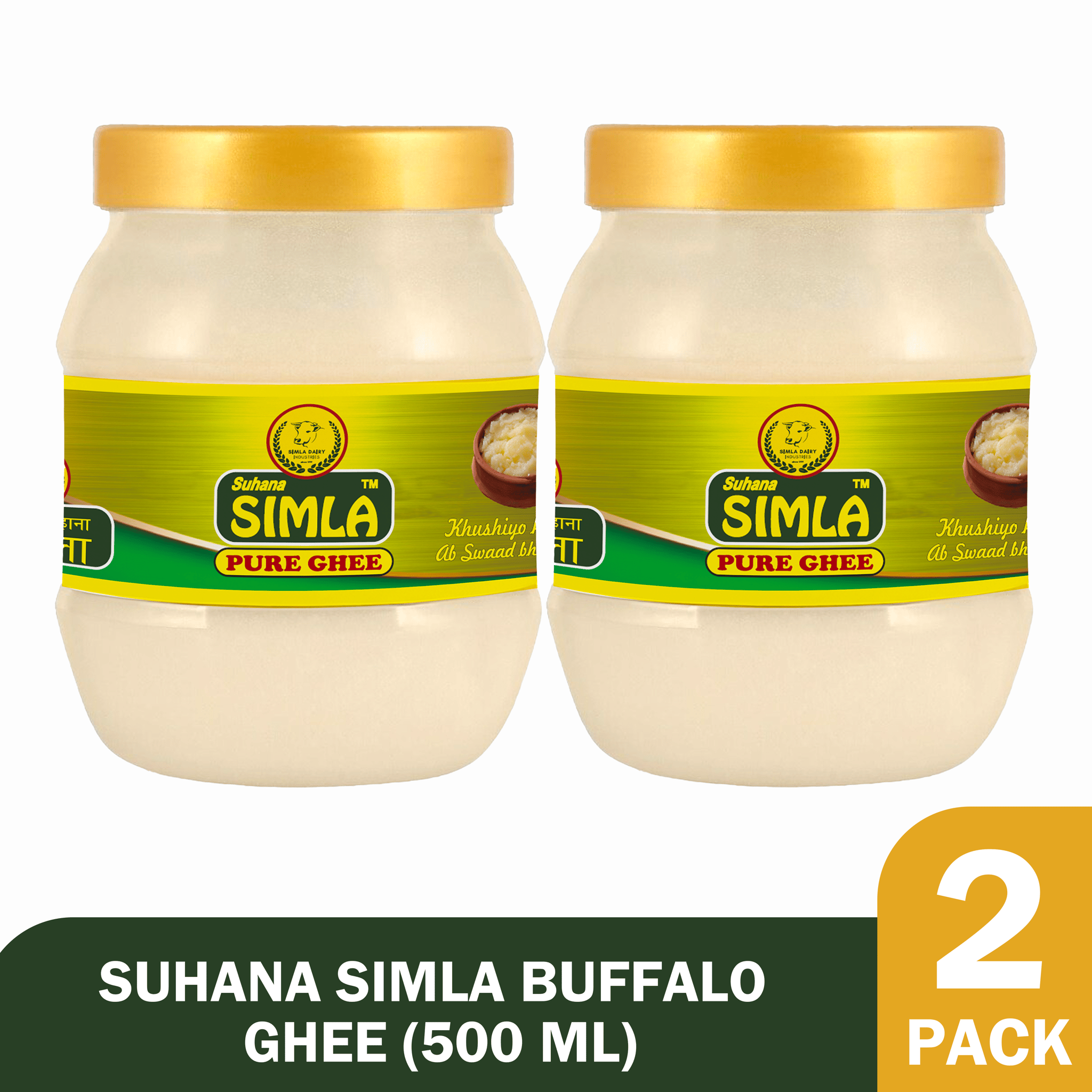 Suhana Simla Pure Buffalo Ghee 500 ML (Pack of 2)