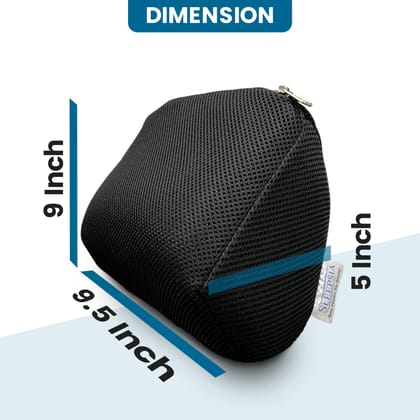 Sleepsia Memory Foam Car Headrest Cushion, Neck Rest Seat Pillow for Pain Relief, Balanced Softness Designed to Relieve Neck Pain, (Black), Pack of 2