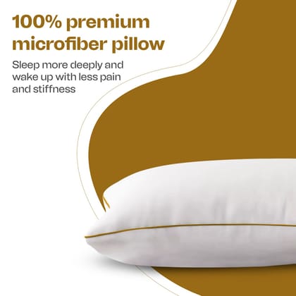 Sleepsia Large Fluffy Ultra Soft Hotel Pillows -  Comfortable Machine Washable Down Alternative Fiber Filler Pillow for Side Back and Front Sleepers (27LX17WX5H) Pack of 1