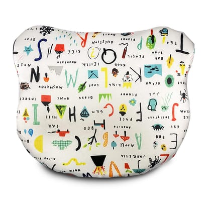 Sleepsia Cat Shaped Memory Foam Pillow for Kids,Toddler Pillow for Girls & Boys with Alphabet Print, Breathable Memory Foam Pillows