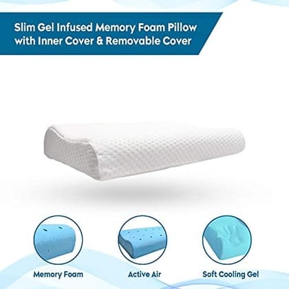 Sleepsia Ventilated Cervical Contour Memory Foam Pillow Pack of 1 for Neck Pain