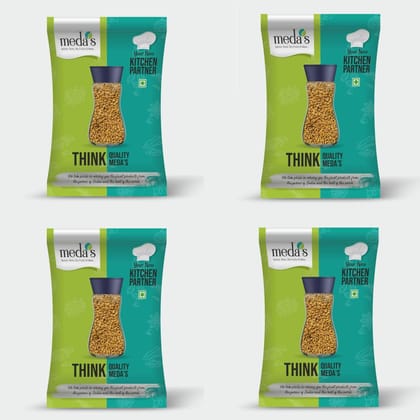 Meda's Organic Methi Seeds / Fenugreek Seeds 100Gms (Pack of 4) - Premium Meda's Organic Methi Seeds / Fenugreek Seeds 100Gms (Pack of 4) - Premium