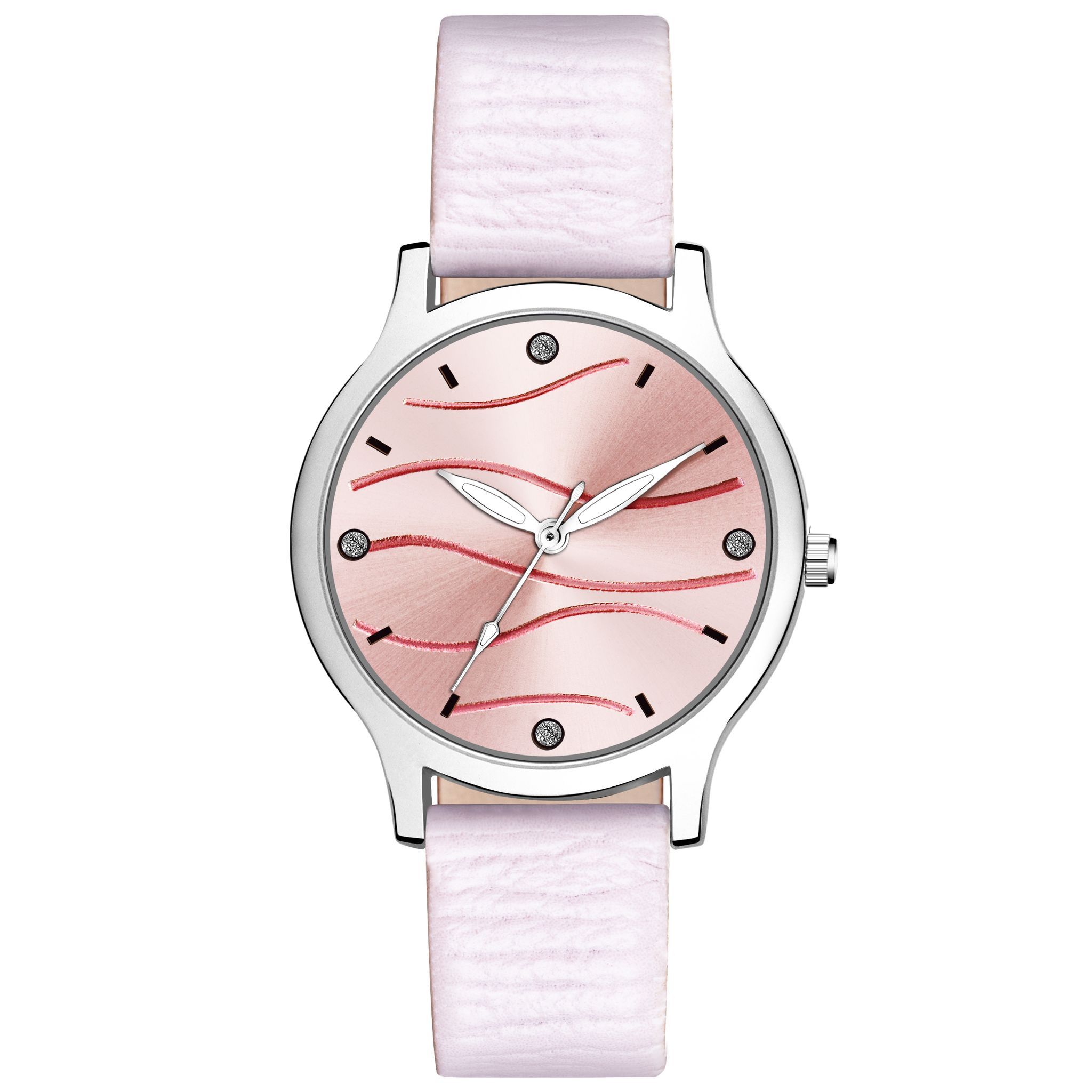 Loretta MT-387 Pink Leather Belt Slim Dial Women & Girls Watch