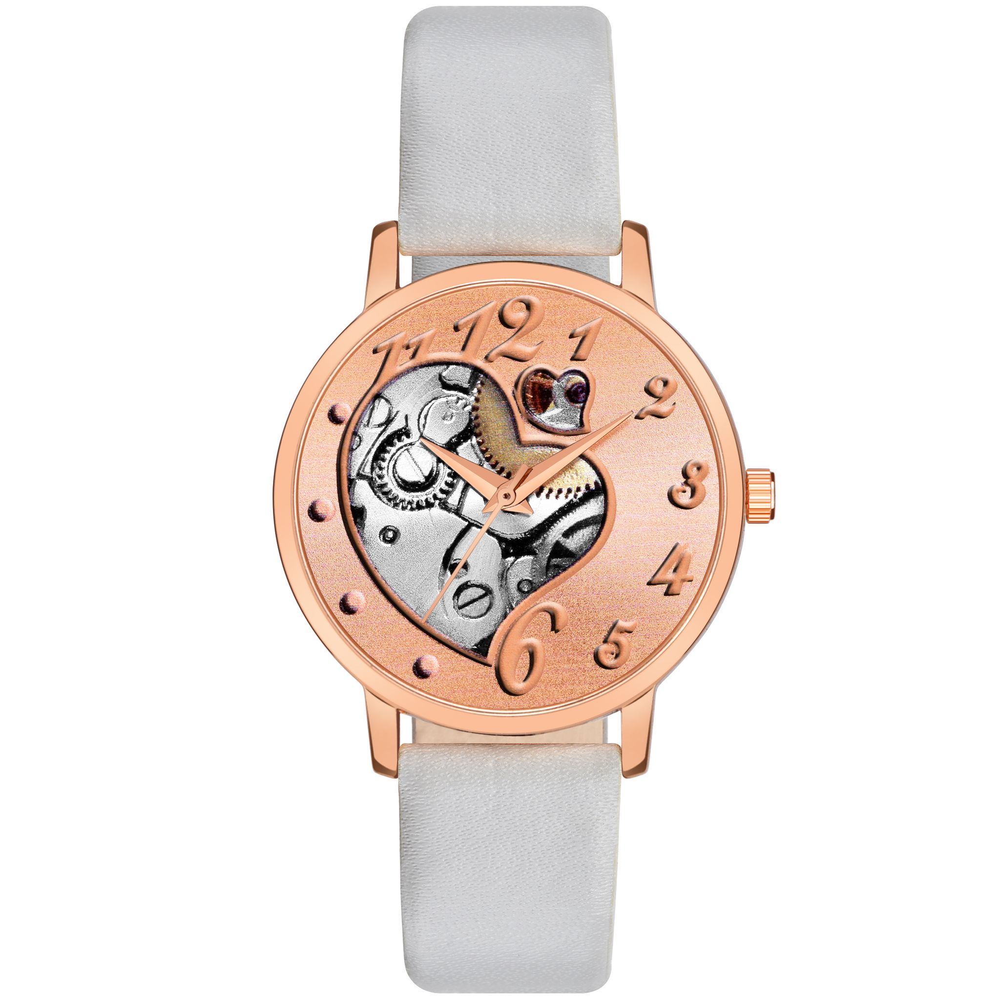 Loretta MT-375 Grey Leather Belt Slim Dial Women & Girls Watch