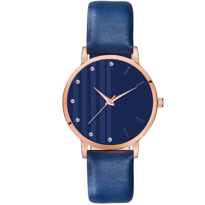 Loretta MT-325 Blue Leather Belt Slim Dial Women & Girls Watch