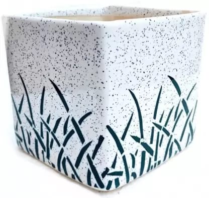 Traditional Charm Square Shaped Ceramic Flower Planter