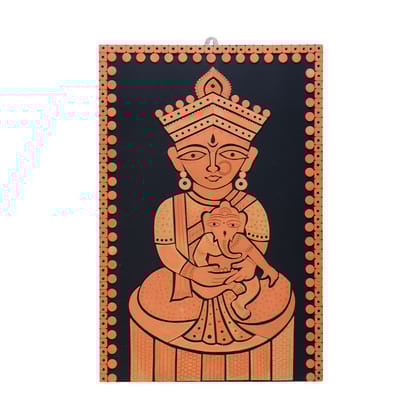 SOWPEACE Handcrafted Terracotta wallart ganesh janani “The Little Ganesha ” wall showpiece, premium artisan made wall home decor for living r