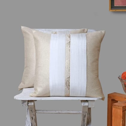 Set of 2 pcs Golden Brocade cushion cover 16"x16"(PCC099_S2) Set of 2 pcs Golden Brocade cushion cover 16"x16"(PCC099_S2)