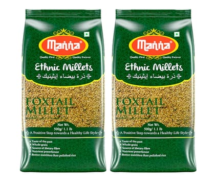 Manna Foxtail Millet (unpolished) 1Kg Natural Grains - (Kaon/Kang/Kangni/Kakum/Navani/korralu/Korra/Thinai) | Native Low GI Millet Rice | High Protein & 100% More Fibre than Rice Manna Foxtail Millet (unpolished) 1Kg Natural Grains - (Kaon/Kang/Kangni/Kakum/Navani/korralu/Korra/Thinai) | Native Low GI Millet Rice | High Protein & 100% More Fibre than Rice