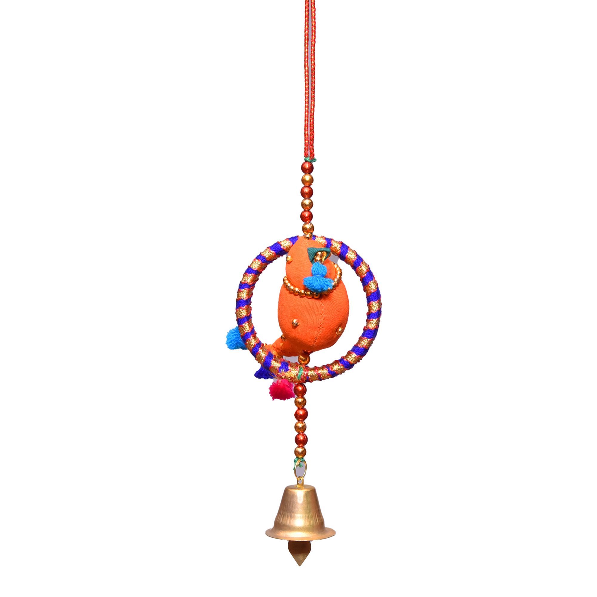 Tribes India Handcrafted Parrot Hanging with Bangle For Home Decor PVTG