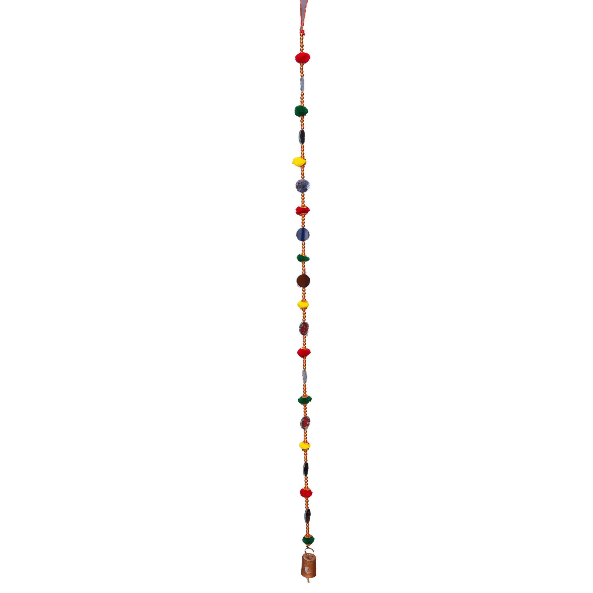 Tribes India Handcrafted Hanging with Round Mirror Line and Bangle