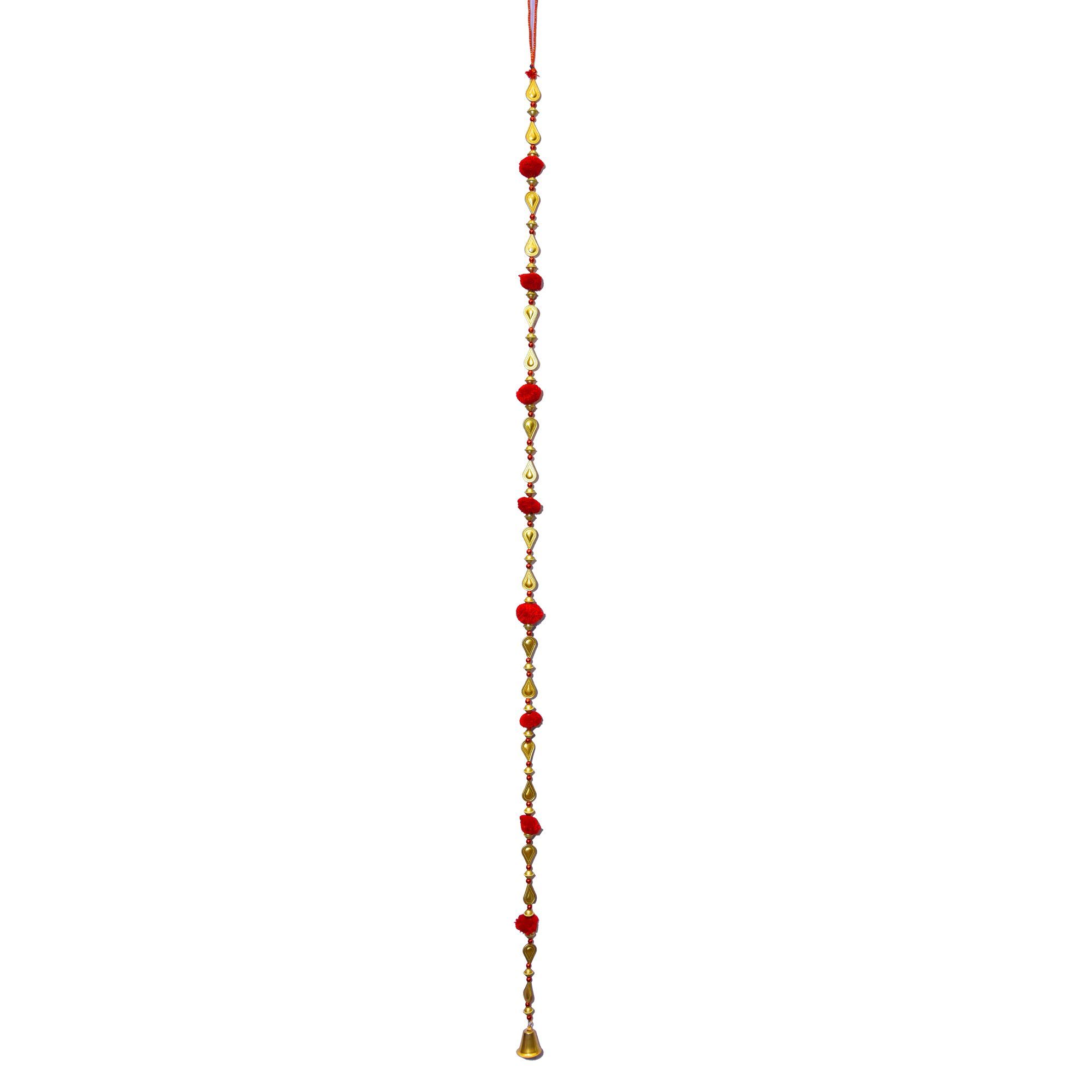 Tribes India Handcrafted Five Parrot Line Hanging with Pipe and Bangle PVTG