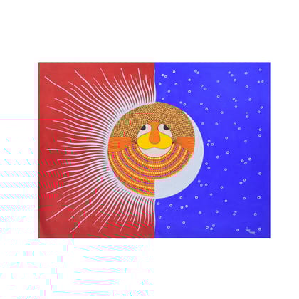 Tribes India Handmade Pithora Painting on Paper for Home decor (17x22 cm)