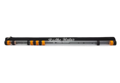 Radhe Flutes Acrylic Bansuri D Natural Right Handed Base Octave With Hard Cover Radhe Flutes Acrylic Bansuri D Natural Right Handed Base Octave With Hard Cover