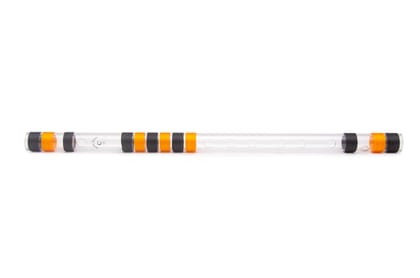 Radhe Flutes Acrylic Bansuri C Natural Right Handed Middle Octave (19 inch) With Hard Cover Radhe Flutes Acrylic Bansuri C Natural Right Handed Middle Octave (19 inch) With Hard Cover