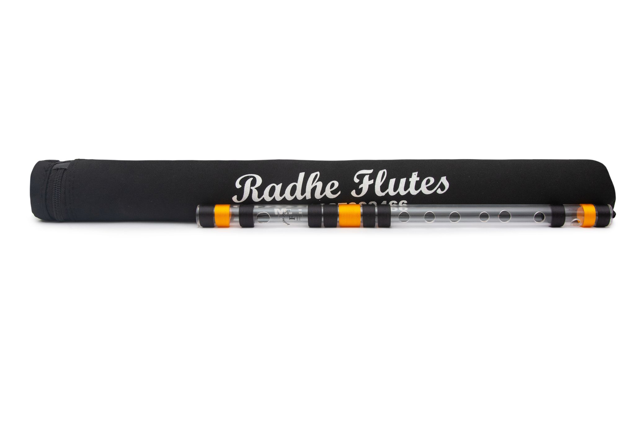 Radhe Flutes Acrylic Bansuri F Natural Right Handed Middle Octave With Hard Cover
