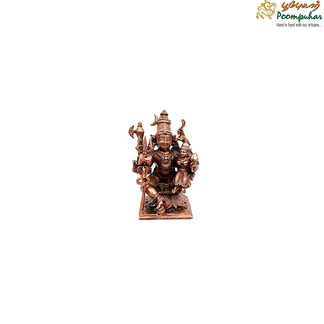 Copper Shiva and Parvathi